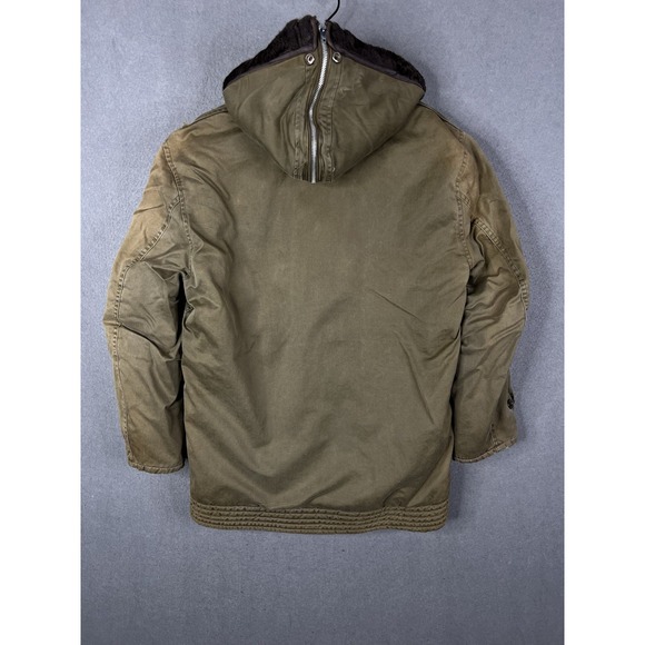 VTG 50s B-9 Type Parka Military Flight Jacket Snow Coat Sz L Distressed - Picture 11 of 16